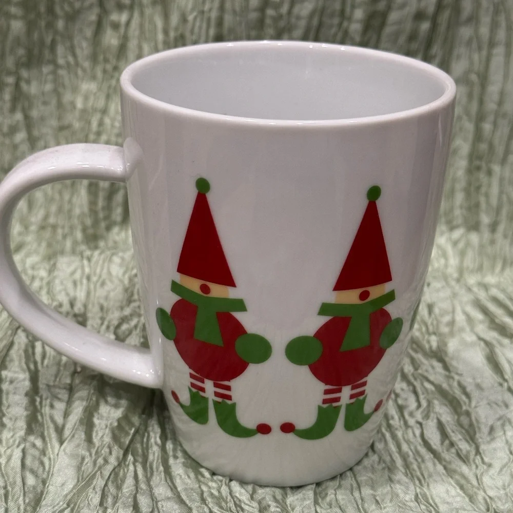 Crate&Barrel Festive Elf Coffee Mug